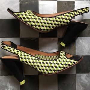 💜HP💜NWT CHIE MIHARA WOVEN LEATHER HEELS ANTHRO